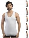 VIP Linear Men's Regular Fit 100% Cotton Rib Vest - Pack Of 6...