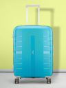 VIP Medium Check-in Suitcase (67 cm) 8 Wheels - Voyager 67 - Hardbody Trolley Bag - Blue...