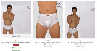 Ajio Loot : [ Pack Of 5 ] VIP Men's Briefs Starting @ ₹85