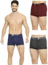 VIP Men's Cotton Solid Trunks Brando Plain_Assorted [ Pack of 3 ]...
