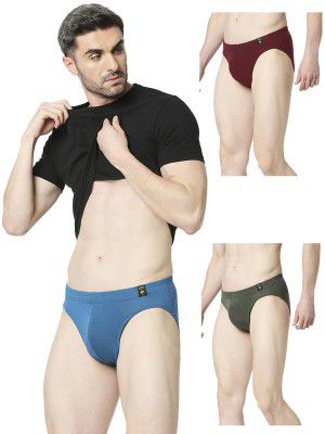 VIP Men's Skin2 Assorted Cotton Brief Underwear for Men | Pack oF 2