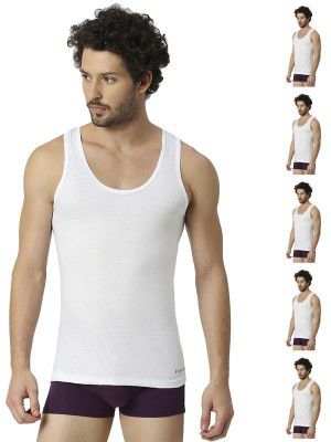 VIP Men's Solid Regular Vest [ Pack Of 6 ]