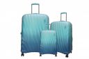 VIP Polycarbonate Hard 15.35 inch SUITCASE(OPENSKIES Trolley Set of 3_sky blue)...