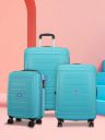 VIP Set of 3 CORSA Hard-Sided Textured Trolley Suitcases - Cabin, Medium and Large...