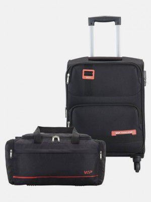 VIP Soft Body Set of 2 Luggage 4 Wheels  - Black
