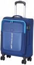 VIP Suprema 55cm Softsided Cabin Size Polyester 8 Spinner Wheels Blue Suitcase...