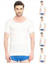VIP® Supreme Men Half Sleeve Pure Cotton White Vest | Inner Vest Combo for Men...