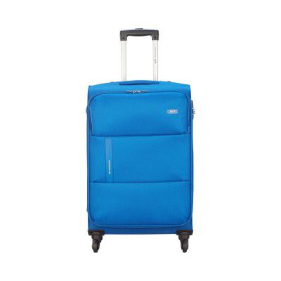 VIP Widget 4W Polyester 68 cms Softsided Medium Luggage Trolley Bags, (STWID69EBLU)
