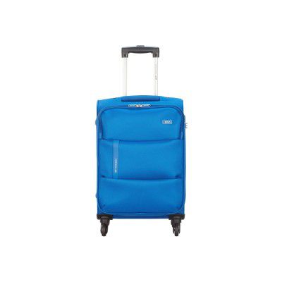 VIP Widget 4W Polyester 57.5 cms Softsided Cabin Luggage Trolley Bags (Blue) (STWID58EBLU)