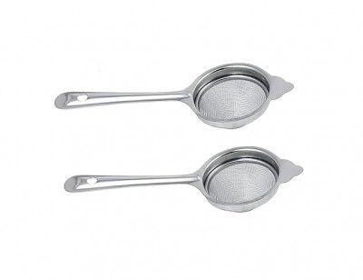 Vipron Stainless Steel Tea Strainer, Chalani, 8 cm, Medium,Pack of 2