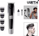 Virth Rechargeable Hair Beard Trimmer for Men Trendy Styler Trimmer 120 min Runtime 0 Length Settings  (Black)...