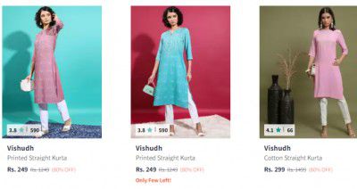 Vishudh Kurtis Upto 85% Off | Starts At ₹288
