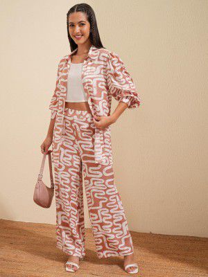 Vishudh Women's Co-ord Set | Trendy Matching Set for Casual & Chic Looks | Stylish Top & Bottom Co-ord for Women