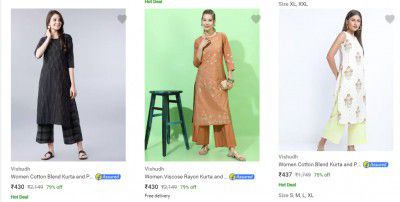 Vishudh Womens Ethnic Sets at Minimum 70% off