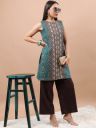 Vishudh Ethnic Motifs Printed Straight Kurta with Trousers...