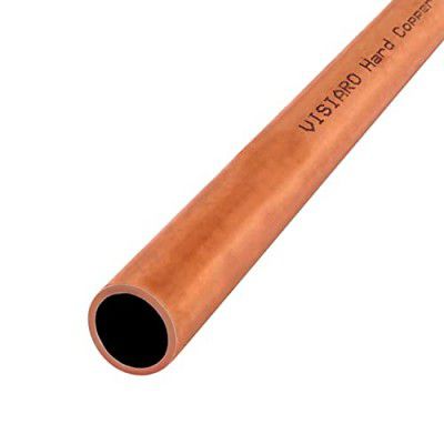 Visiaro Hard Copper Tube, 1mtr, Outer Dia 5/8 inch, Wall Thickness 18 swg, Pack of 1