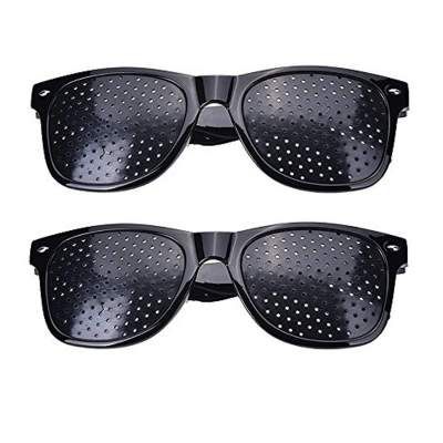 Visions India Pinhole Anti-fatigue Unisex Glasses for Eyesight Strengthening Glasses For Men/Women/Kids (Square-2Pcs)
