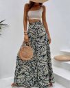 VISIT WEAR Leaf Print Palazzos with Elasticated Waistband...