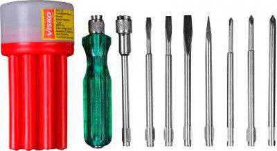 VISKO 111-Red Combination Screwdriver Set  (Pack of 9)
