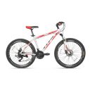 Viva ALMA 26T Multispeed Alloy 21-Speed MTB Mountain Cycle for Adults with Shimano Gear & Dual Disc Brakes (White-Red)...