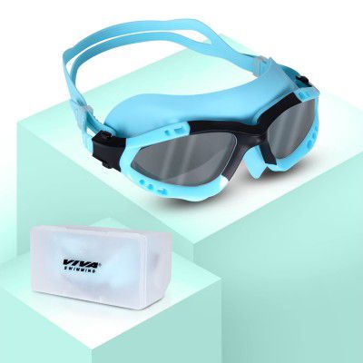 Viva Swimming Discovery Mask Goggle Comfortable Cushioned with Head Strap Adjustment (Blue)