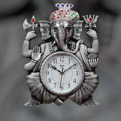VIVARS Lord Ganesh Ji Designer Wall Clock (VRS13)