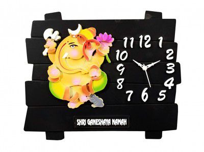 VIVARS Lord Ganesh Ji Designer Wall Clock (VRS15)