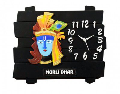 VIVARS Lord Krishna Designer Wall Clock (VRS8)
