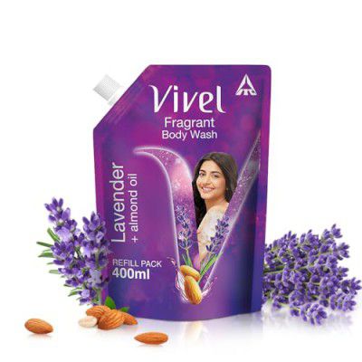Vivel Fragrant Body Wash, Lavender & Almond Oil Shower Gel, 400 ml