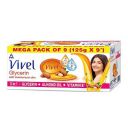 Vivel Glycerin Bathing Bar Soap for Soft Moisturized Skin with Pure Almond Oil & Vitamin E, 1125g (125g - Pack of 9), Soap...