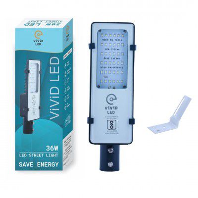 Vivid 50w LED Street Light for Outdoor Use, with Two Years Warranty, Waterproof, Alluminium Body, with Wall Mounted Clamp (36 Watt)