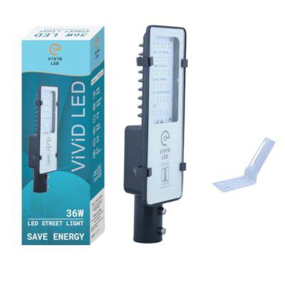 Vivid LED 36 Watt LED Street Light with 2 Years Warranty, Waterproof, Aluminium Body, with Wall Mounted Clamp.
