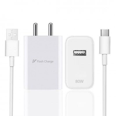 Vivo® Original 80W Vivo Flash Charger 3.0 USB-A Power Adapter for Vivo V27 Pro