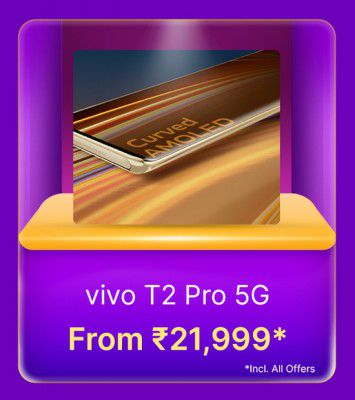 Vivo T2 Pro 5G Cell Phone from Rs. 21999 in Flipkart Billion Days Sale   