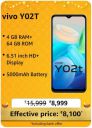 Vivo Y02t @ ₹8,100/- During Big Billion Days Sale...
