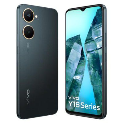 vivo Y18i (Space Black, 4GB RAM, 64GB Storage)