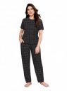 VJ Fashion Women'S Cotton Lycra Printed & Knitted Round Neck Night Wear Set Of Top And Pazama...