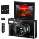 VJIANGER 4K Digital Camera For Photography, 64MP, Youtube, Black...