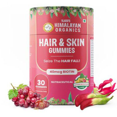 Vlado’s Himalayan Organics Biotin Hair & Skin Gummies For Men and Women - 30 Gummies