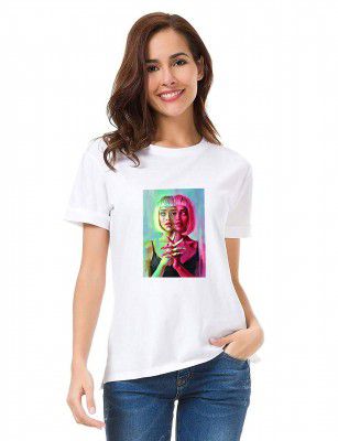 VLAM Trippy Girl Graphic Printed T-Shirt for Women