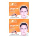 VLCC Facial Kits (VLCC Papaya Fruit Single Facial Kit Pack of 2 Each of 60 gm)...