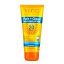 VLCC Fair + Glow Sun Screen Lotion Spf 20 PA++ - 50ml | Brightening Formula Sunscreen | Zero White Cast SPF | Non-Greasy Sunscreen | With Ashwagandha, Carrot & Wheatgerm Extracts....