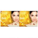 VLCC Gold Facial Kit, Bright & Glowing Skin - 60g X 2 (Pack of 2) | Pamper your Skin for a Luminous Glow | Parlour Glow with 24K Gold Bhasma, Rose Extracts, Turmeric & Aloe Vera....