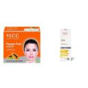 VLCC Papaya Fruit Facial Kit, 60g And VLCC Honey Moisturiser, 100ml...
