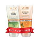 VLCC Tulsi Acne Clear Face Wash FREE Orange Oil Pore Cleansing Face Wash - 150ml X 2 (300ml)...