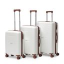 Vlite Columbia Set of 3 (S+M+L) Lightweight Polypropylene Suitcase | Anti-Theft Double Zipper | Built-in Number Lock ...