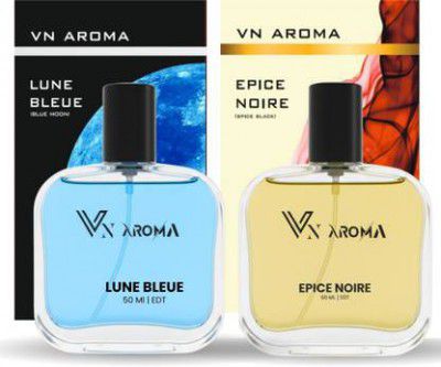 VN AROMA Combo - Pack of 2 | Epie Noire - Lune Bleue | Premium Luxury Perfume Eau de Toilette - 100 ml