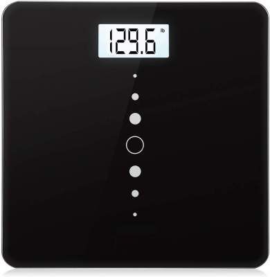 Voetex Zone Electronic Thick Tempered Glass LCD Display Digital Personal Bathroom Health Body Weight Weighing Scales