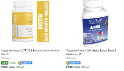 Vogue Vitamin Supplement Starts ₹100 | Upto 89% Off