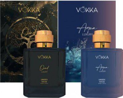VOKKA Oud & Aqua Unisex Luxury Long Lasting Woody Aquatic Perfume Gift Set| Eau de Parfum - 200 ml  (For Men & Women)